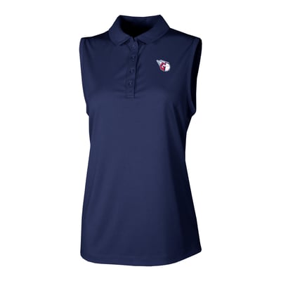 Cleveland Guardians Columbia Women's  Ace Flair Sleeveless Tank Polo - Navy