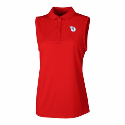 Cleveland Guardians Columbia Women's  Ace Flair Sleeveless Tank Polo - Red