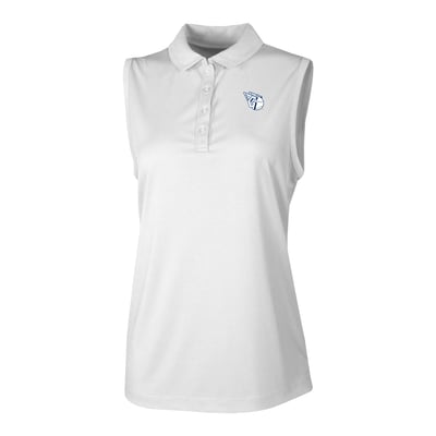 Cleveland Guardians Columbia Women's  Ace Flair Sleeveless Tank Polo - White