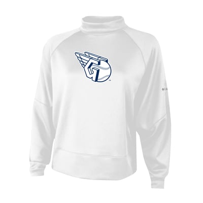 Cleveland Guardians Columbia Women's  Par Performance Mock Neck Sweatshirt - White