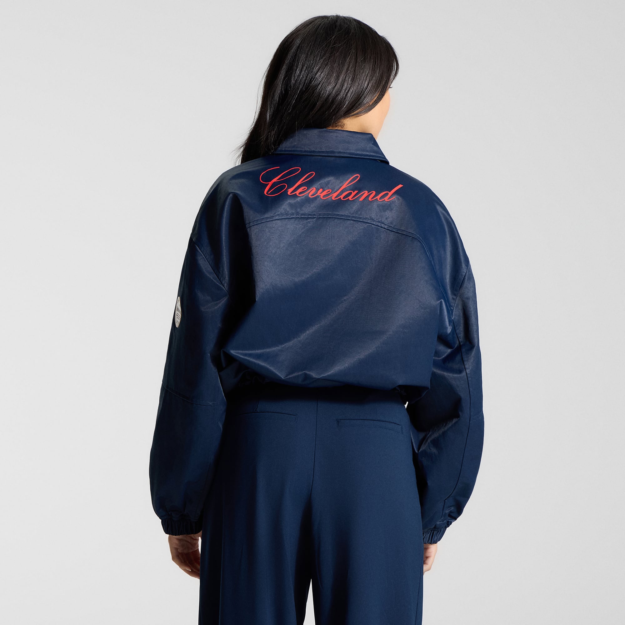 Veste d'entraîneur lululemon True Navy Cleveland Guardians pour femme