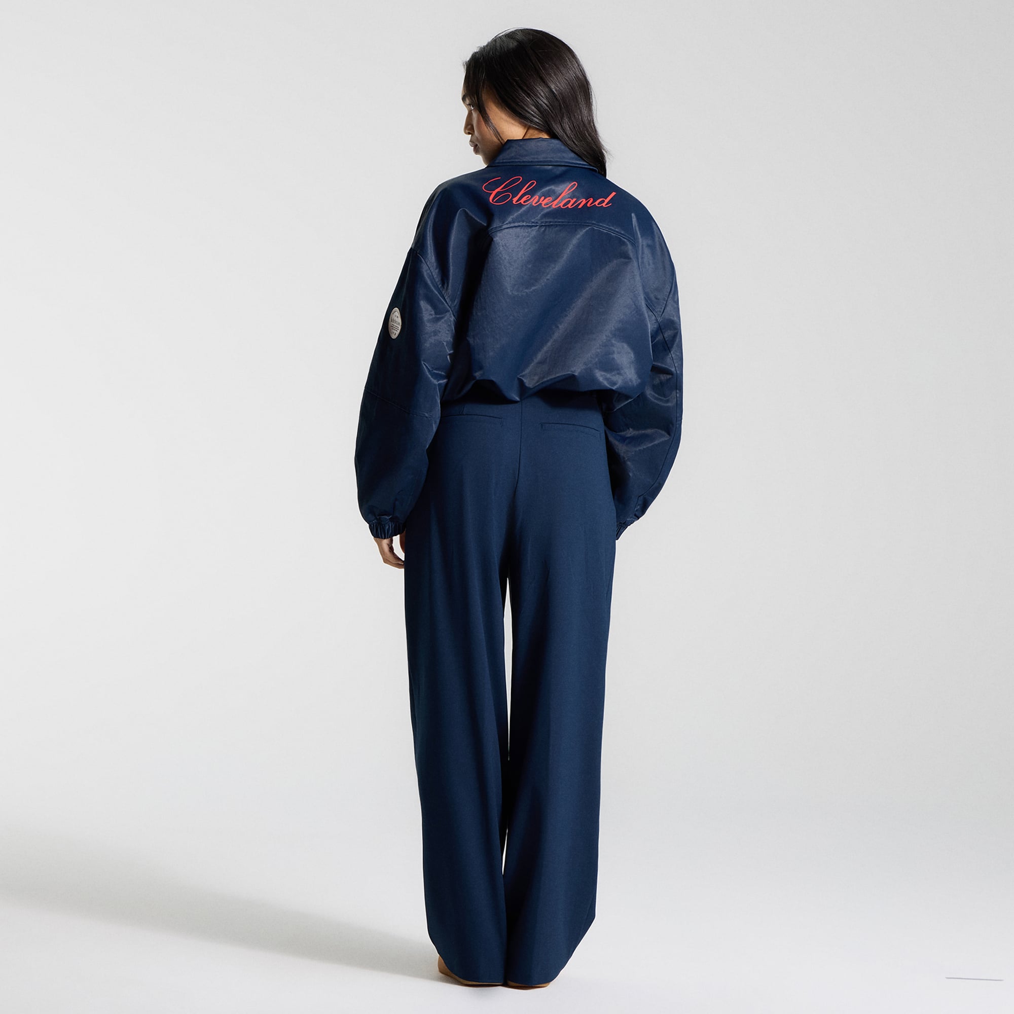 Veste d'entraîneur lululemon True Navy Cleveland Guardians pour femme