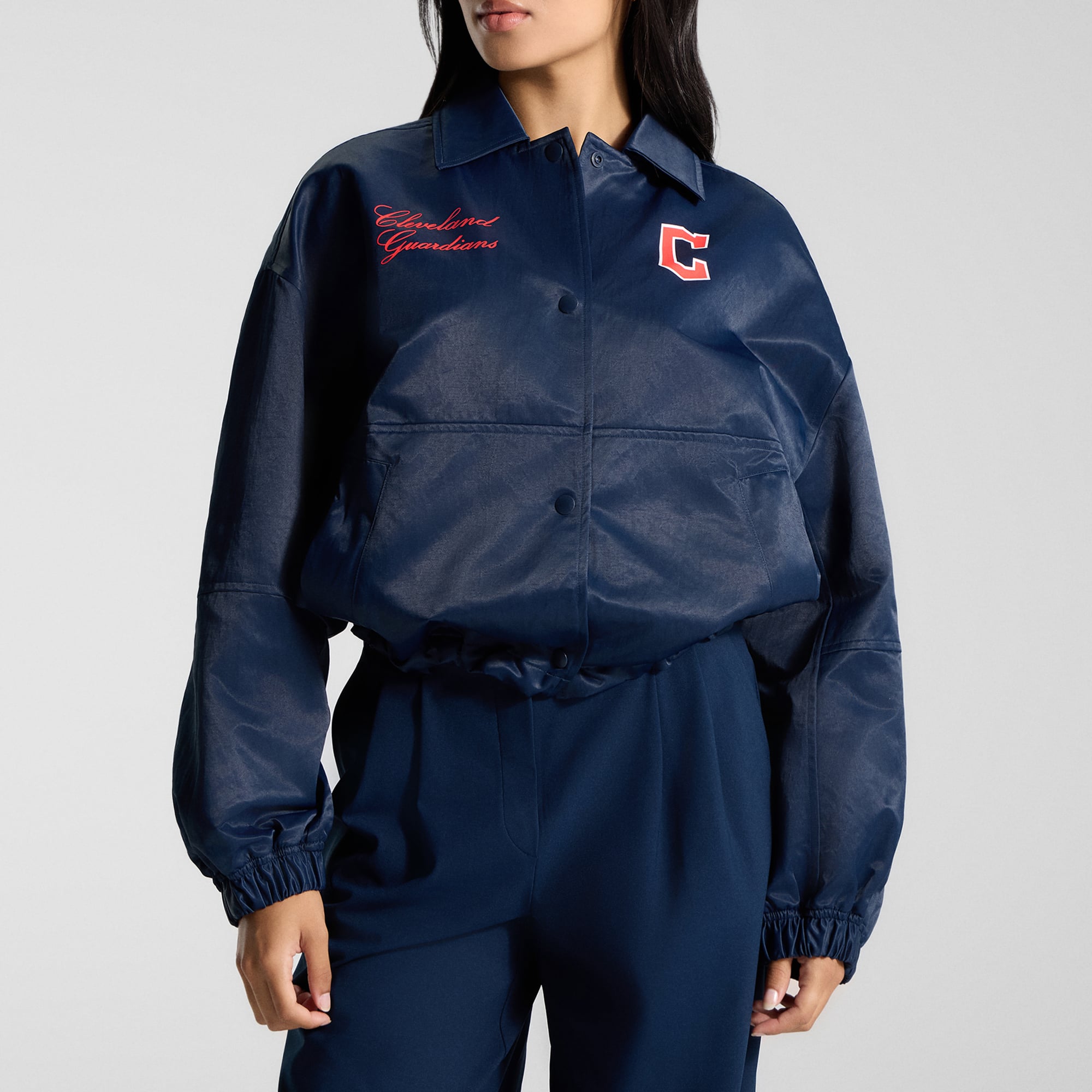 Veste d'entraîneur lululemon True Navy Cleveland Guardians pour femme