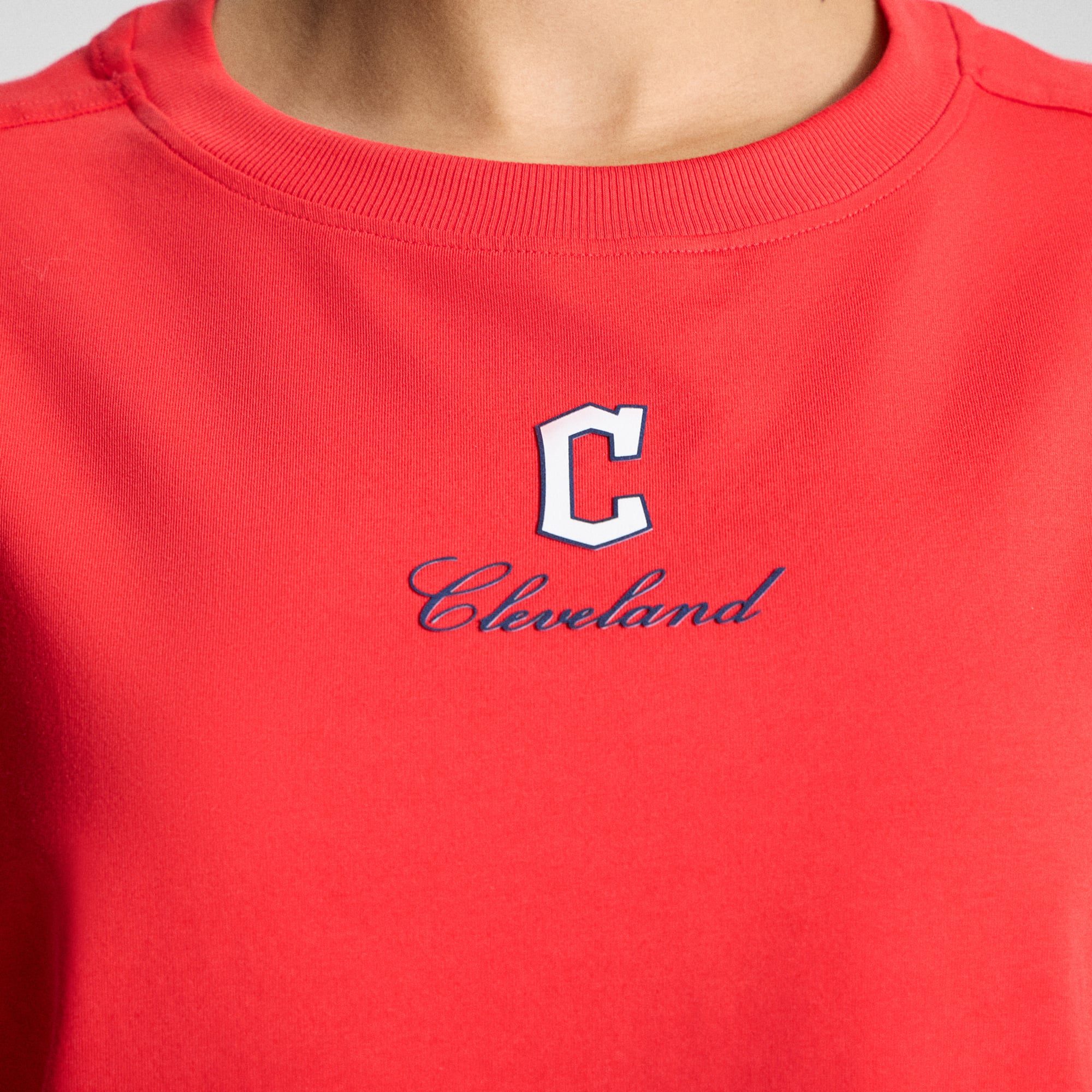 Women's lululemon True Red Cleveland Guardians All Yours Organic Cotton Cropped T-Shirt