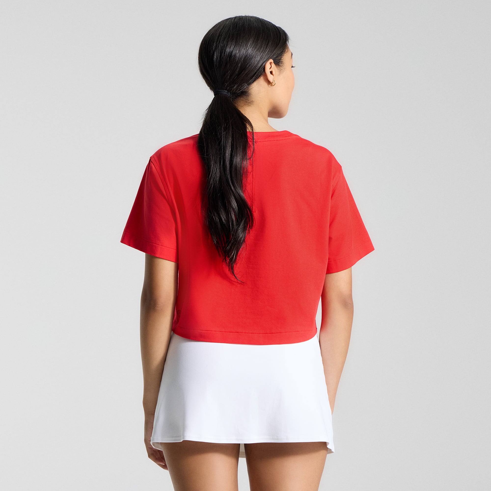Women's lululemon True Red Cleveland Guardians All Yours Organic Cotton Cropped T-Shirt