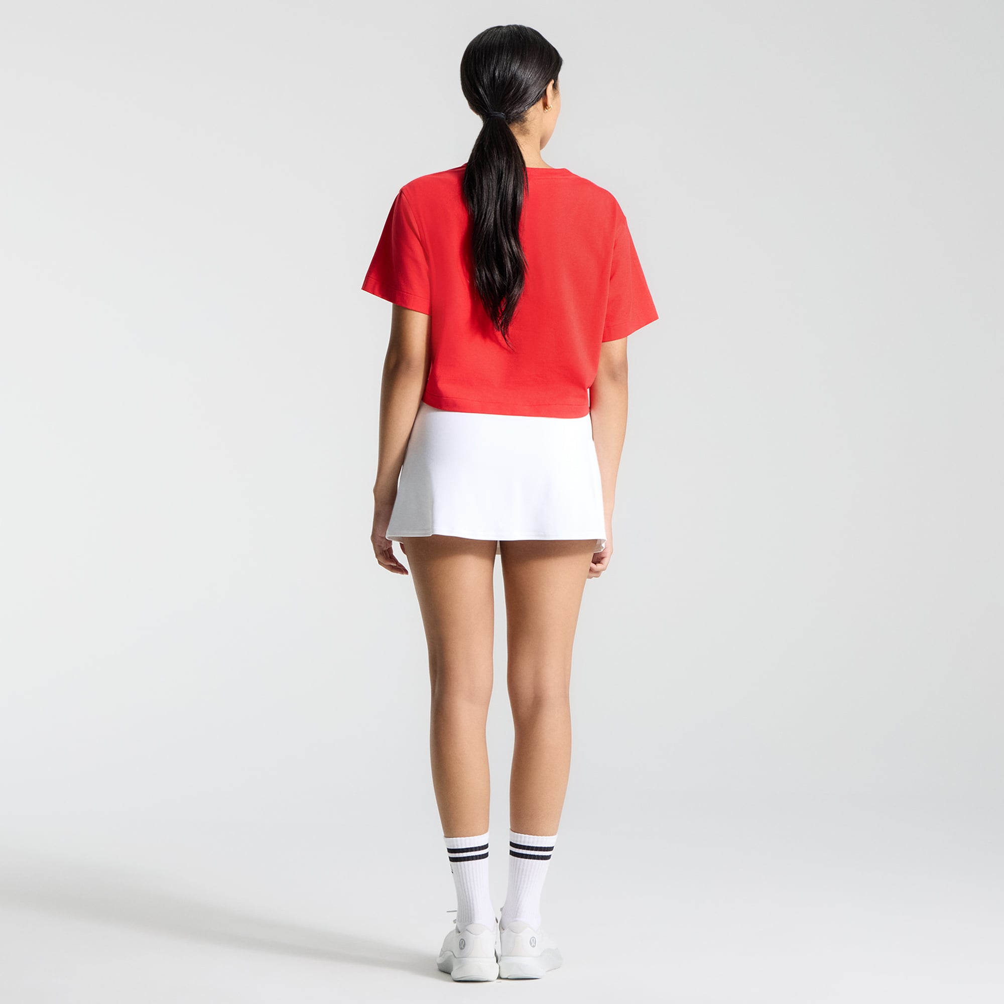 Women's lululemon True Red Cleveland Guardians All Yours Organic Cotton Cropped T-Shirt