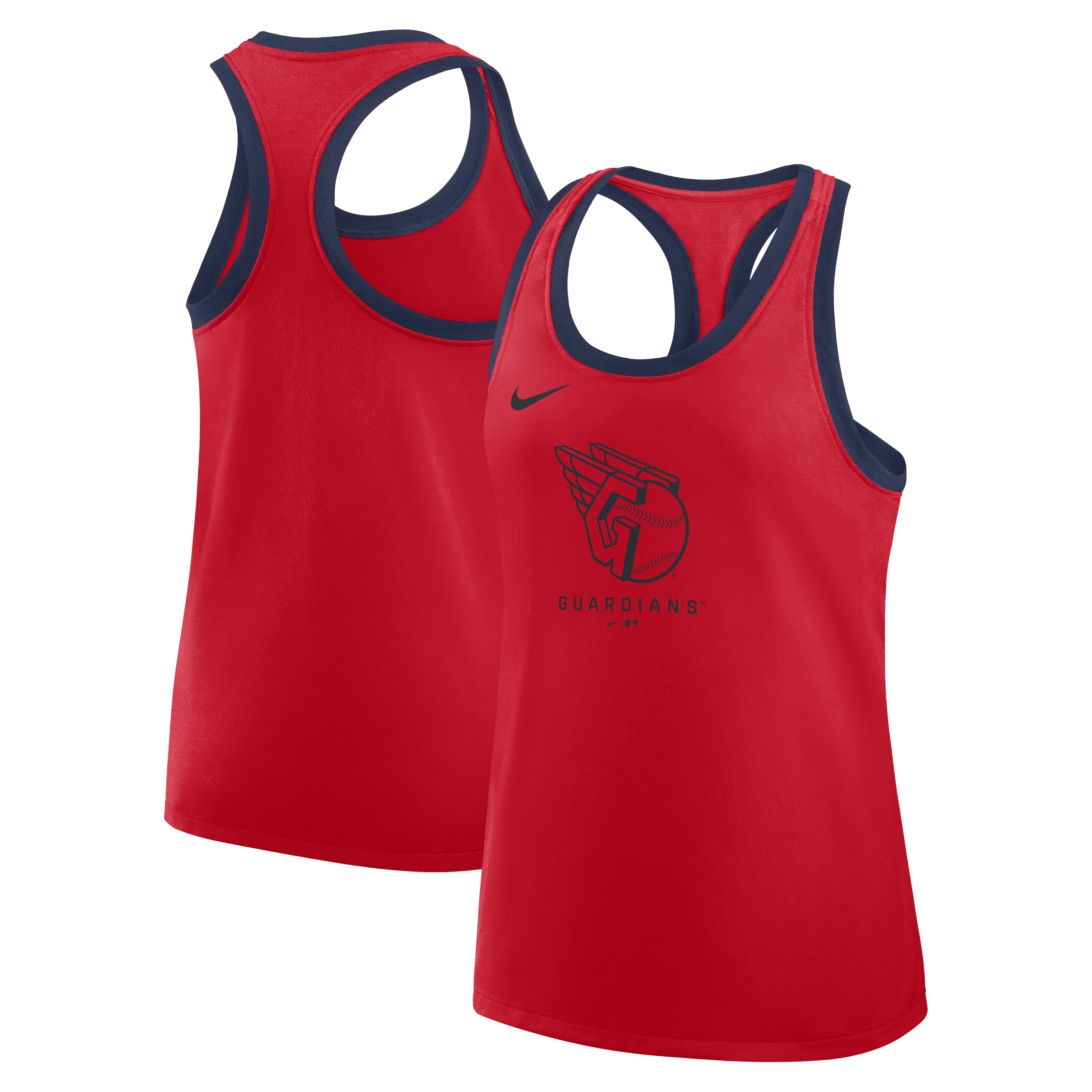 Women's Nike Red Cleveland Guardians Tri-Blend Dri-FIT Racerback Tank Top