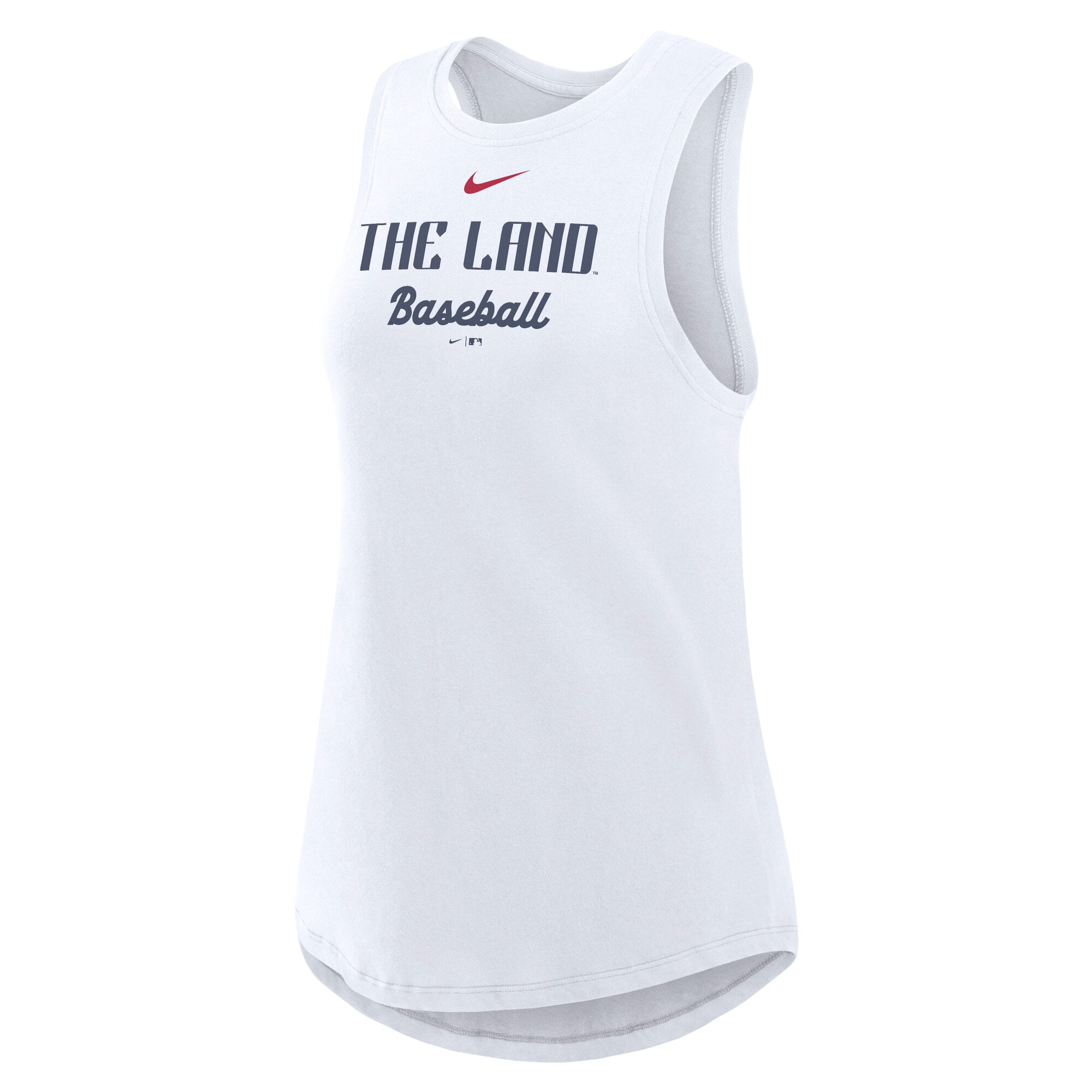 Women's Nike White Cleveland Guardians City Connect Tricode High Neck Dri-FIT Tank Top