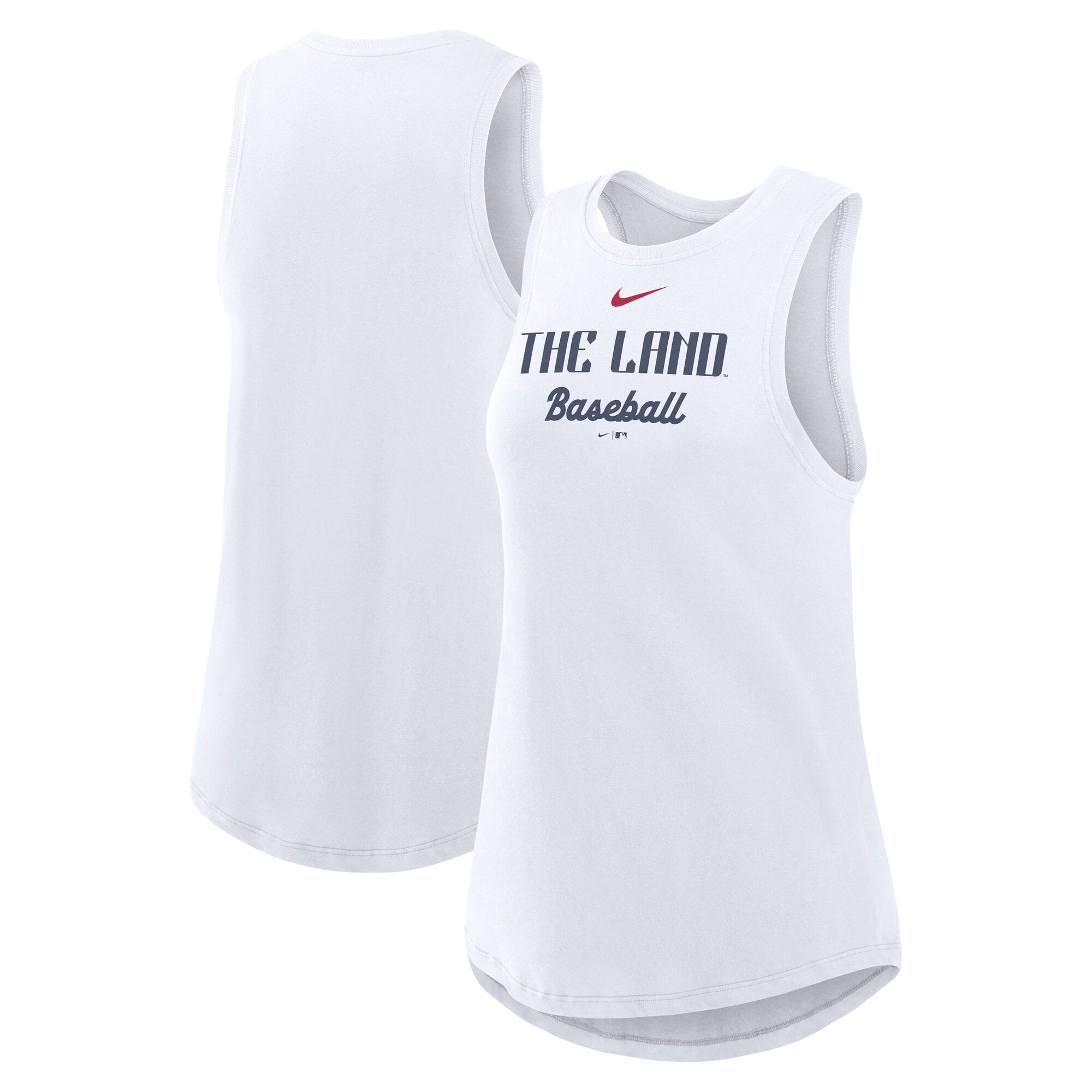 Women's Nike White Cleveland Guardians City Connect Tricode High Neck Dri-FIT Tank Top