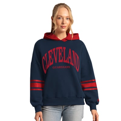  Cleveland Guardians Starter Women's Best Coach Hoodie - Navy
