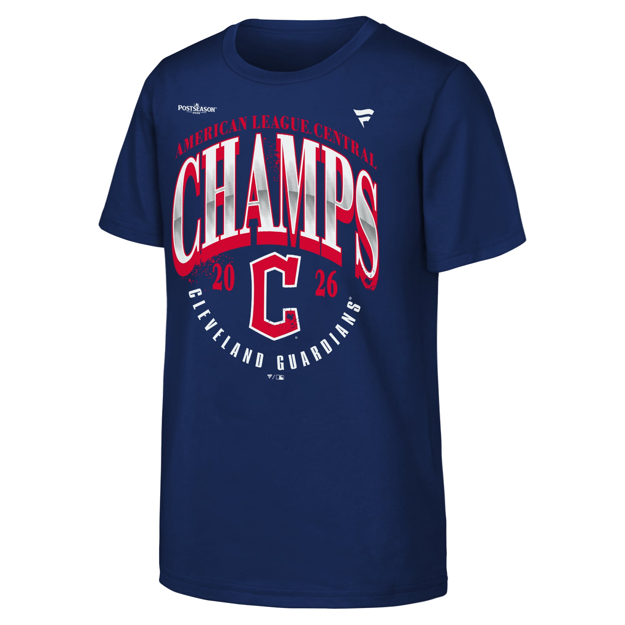T-shirt Youth Fanatics Navy Cleveland Guardians Champions de la Division Centrale l'AL 2026
