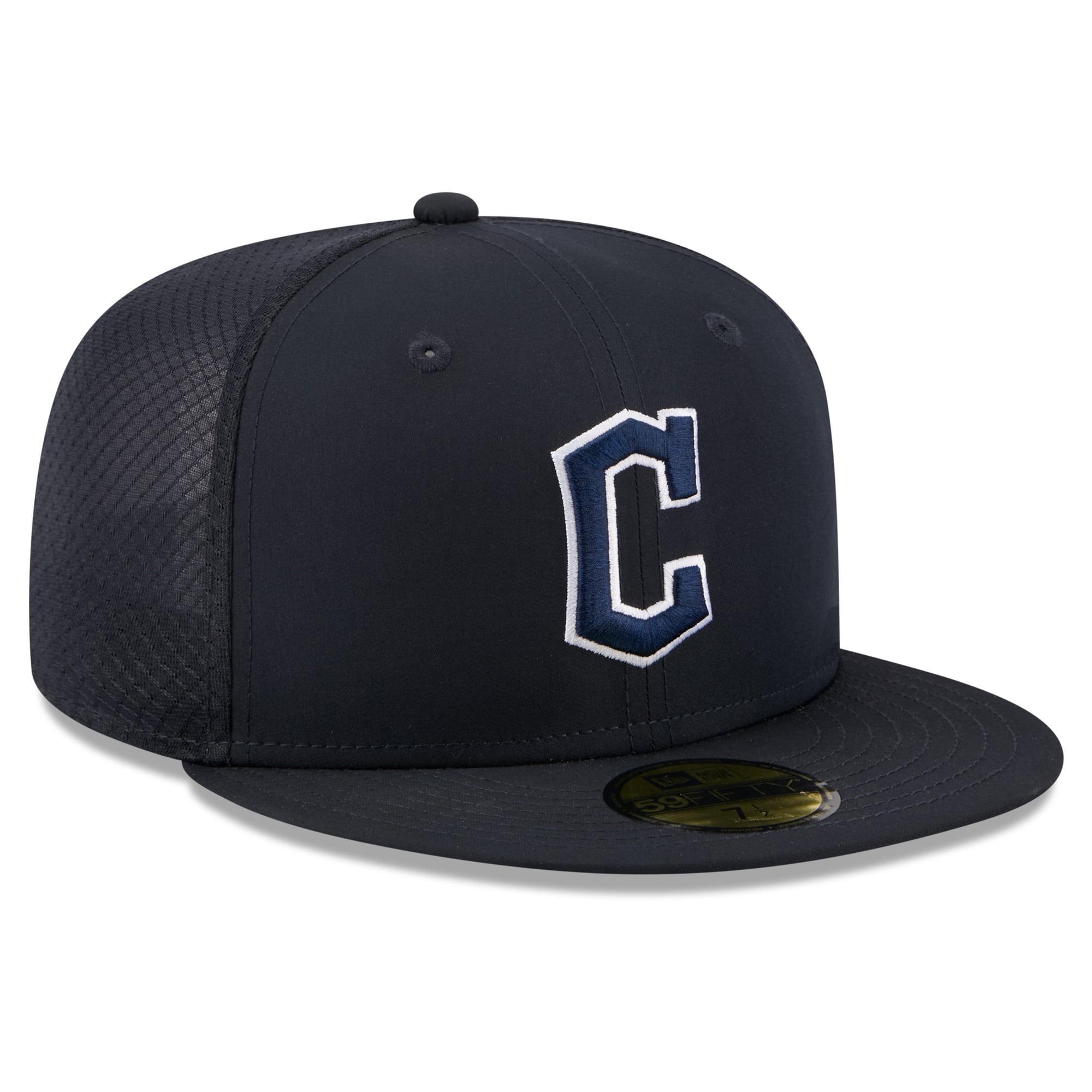 Youth New Era Navy Cleveland Guardians Batting Practice 59FIFTY Fitted Hat