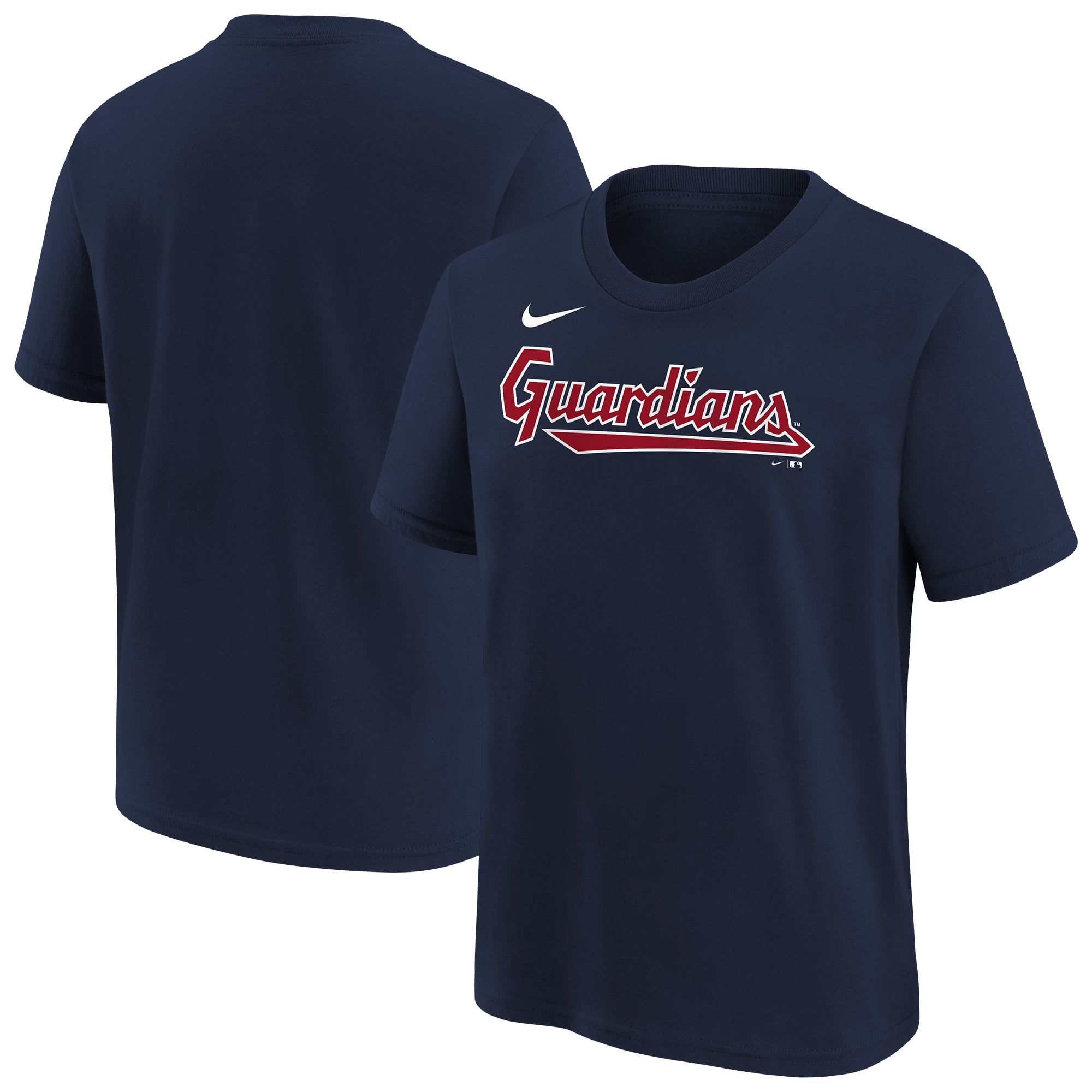 Youth Nike  Navy Cleveland Guardians Wordmark T-Shirt