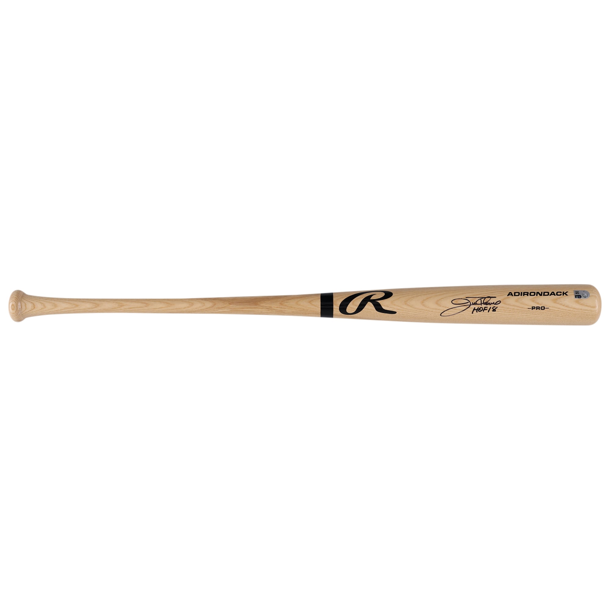 Jim Thome Cleveland Indians Autographed Blonde Rawlings Pro Bat with "HOF 18" Inscription