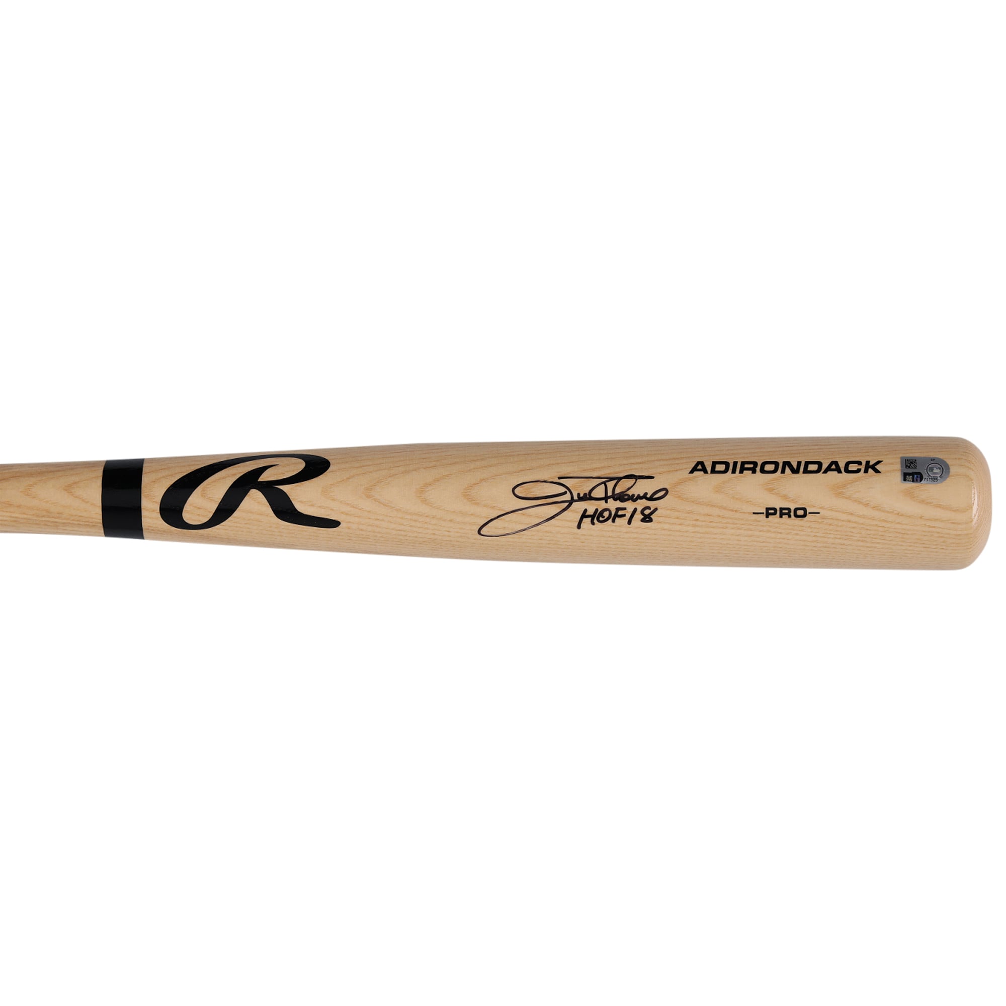 Jim Thome Cleveland Indians Autographed Blonde Rawlings Pro Bat with "HOF 18" Inscription