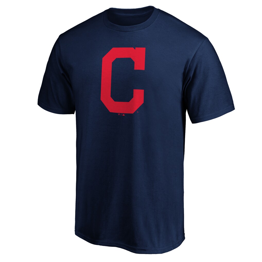 Cleveland Indians Fanatics Official Logo T-Shirt - Navy