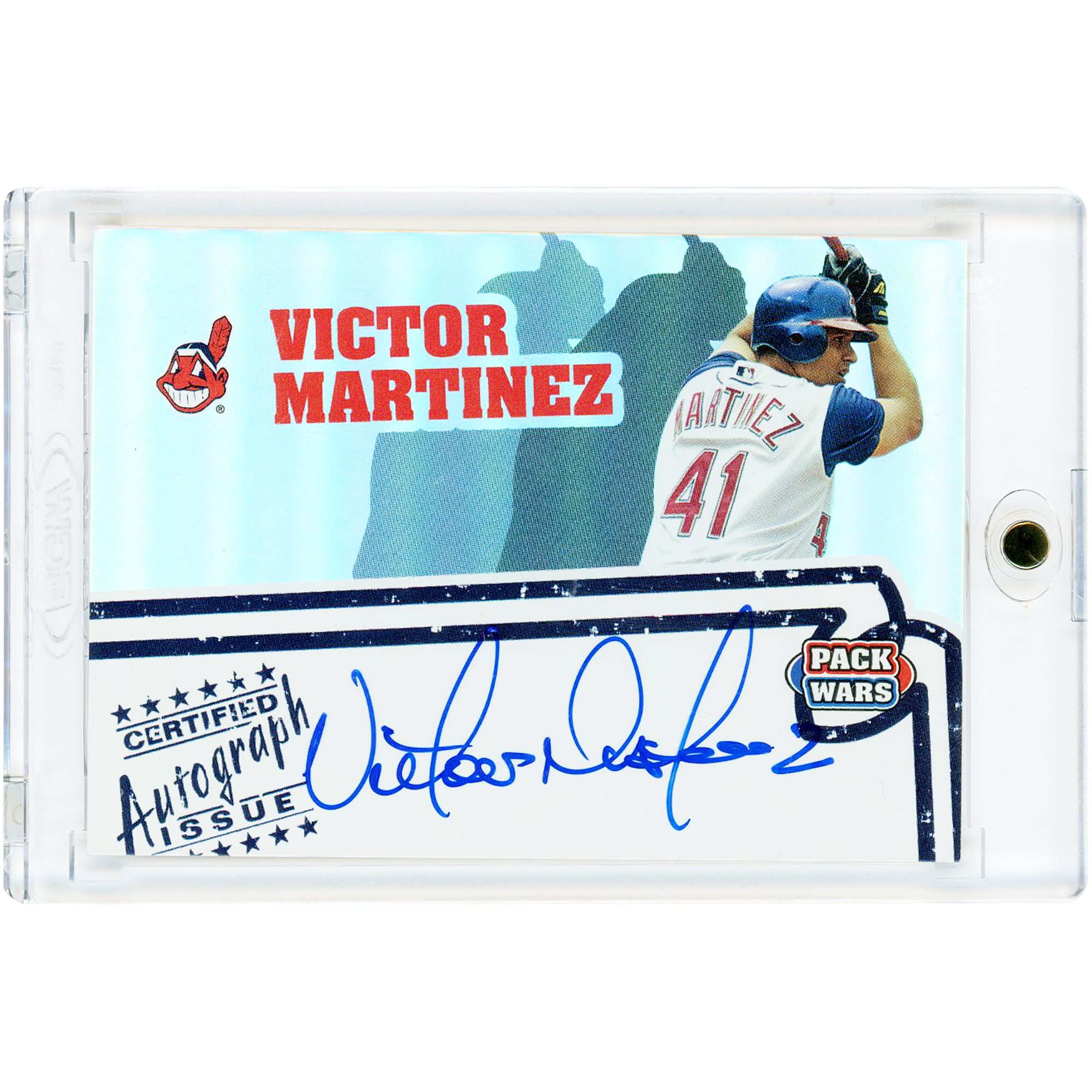 Carte autographiée de Victor Martinez (Cleveland Indians) Topps Pack Wars 2005 #PWA-VM