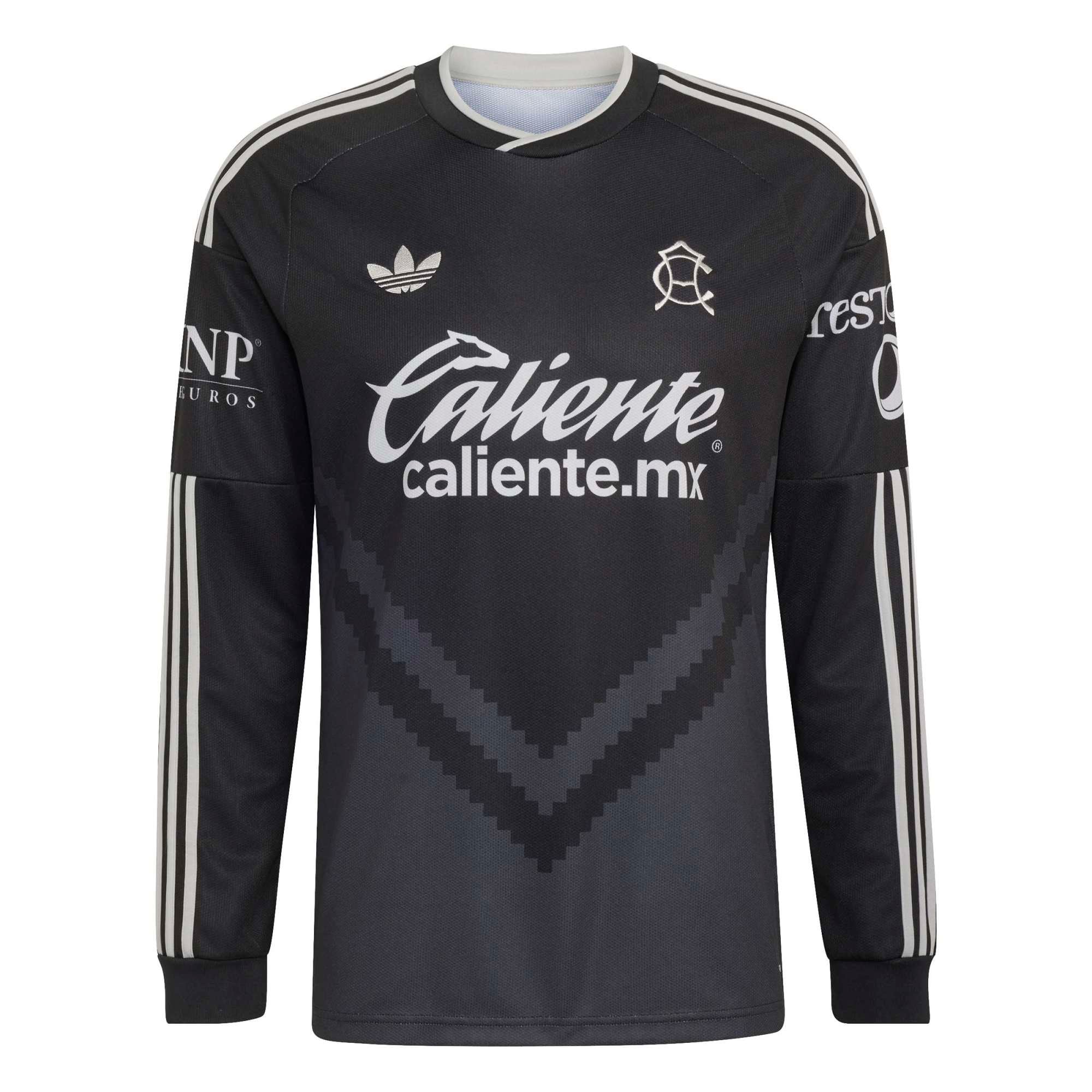 Men's adidas Black Club America 2026/27 Home Replica Long Sleeve Jersey