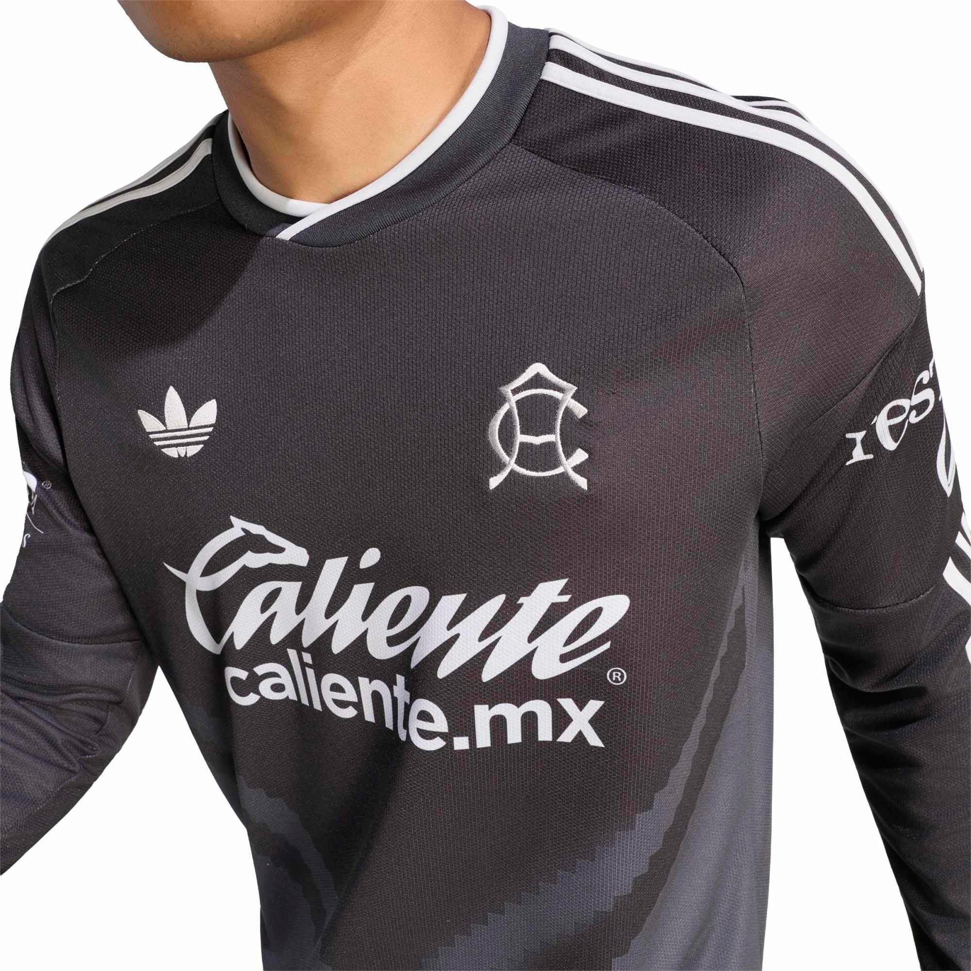 Men's adidas Black Club America 2026/27 Home Replica Long Sleeve Jersey