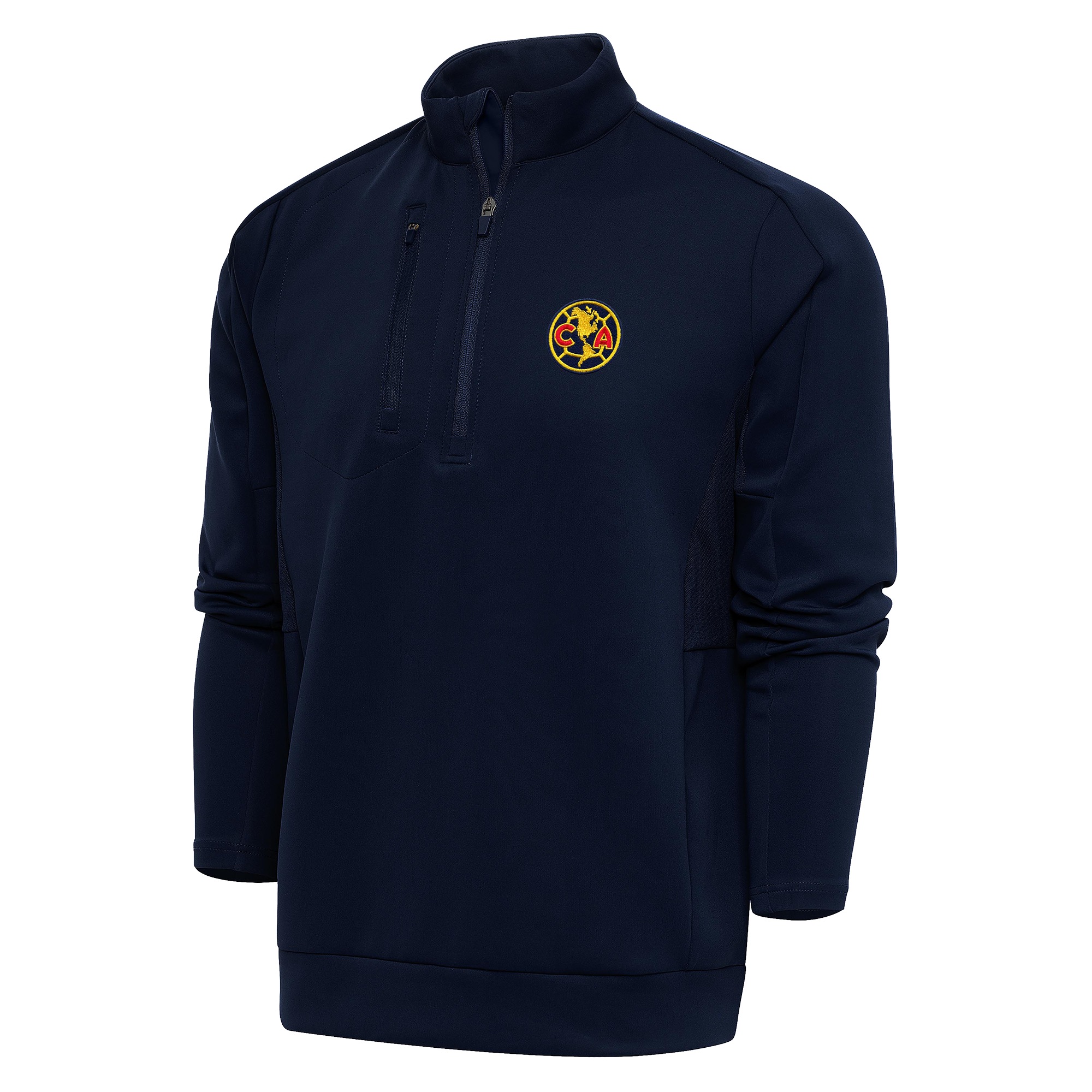 Pull-over à col zippé Genesis bleu marine pour homme, Antigua Club America.