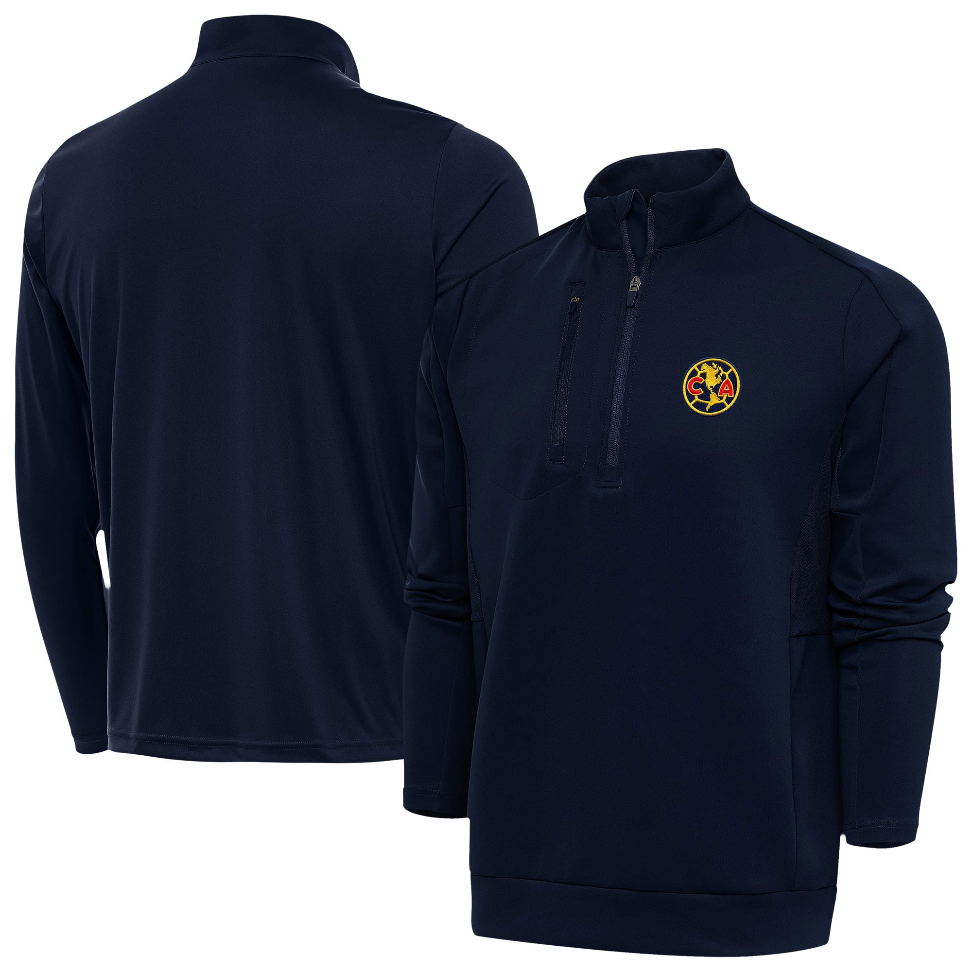Pull-over à col zippé Genesis bleu marine pour homme, Antigua Club America.