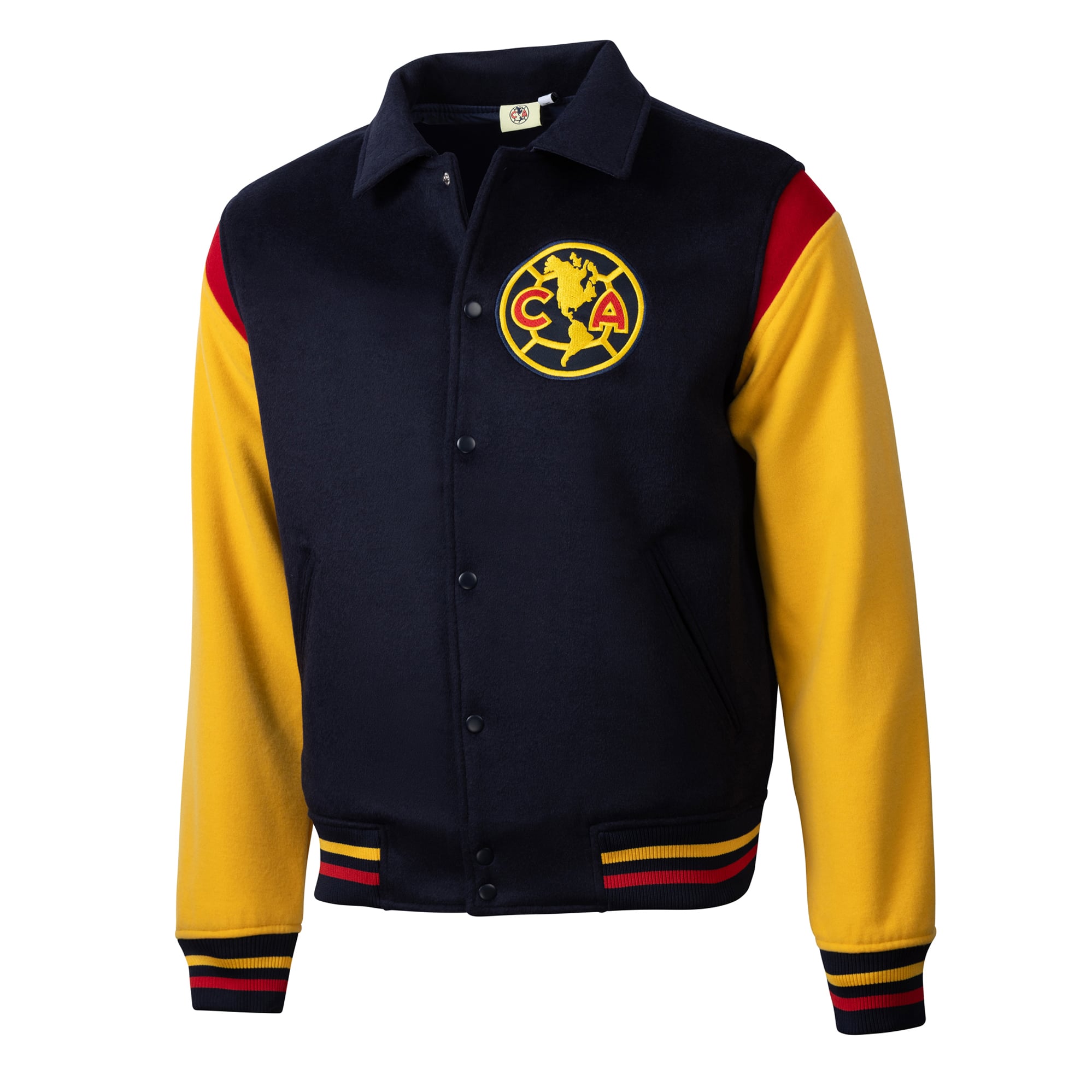 Veste universitaire Club America Victory à boutons-pression, bleu marine, de marque Sport Design Sweden.