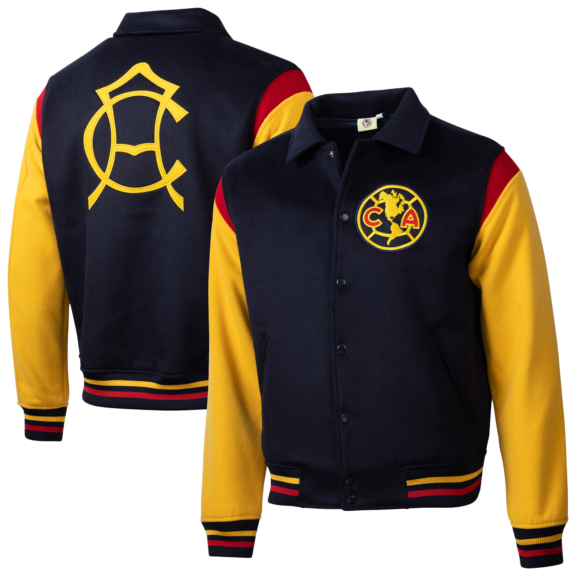 Veste universitaire Club America Victory à boutons-pression, bleu marine, de marque Sport Design Sweden.