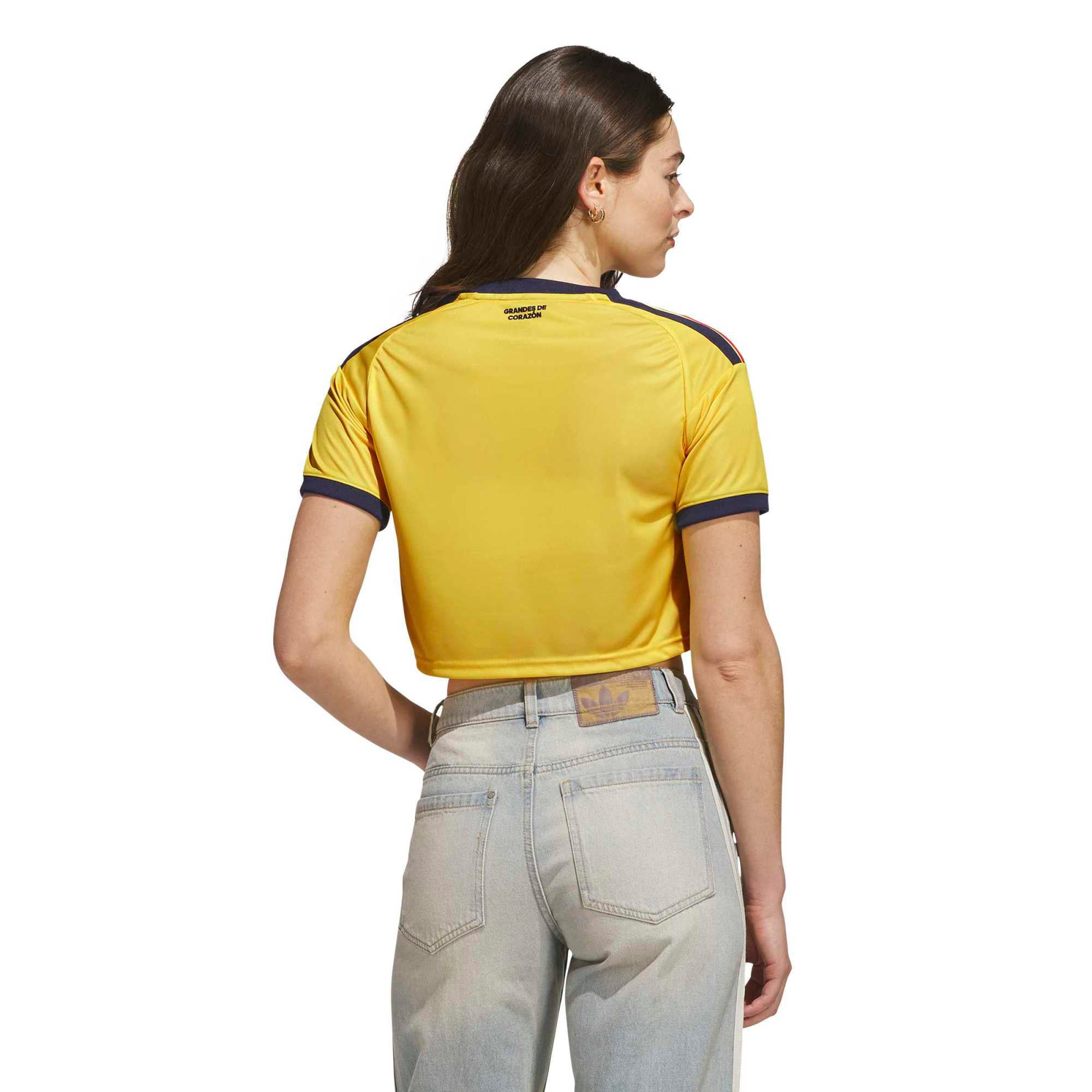 Women's adidas Yellow Club America 2026/27 Home Cropped Replica Jersey