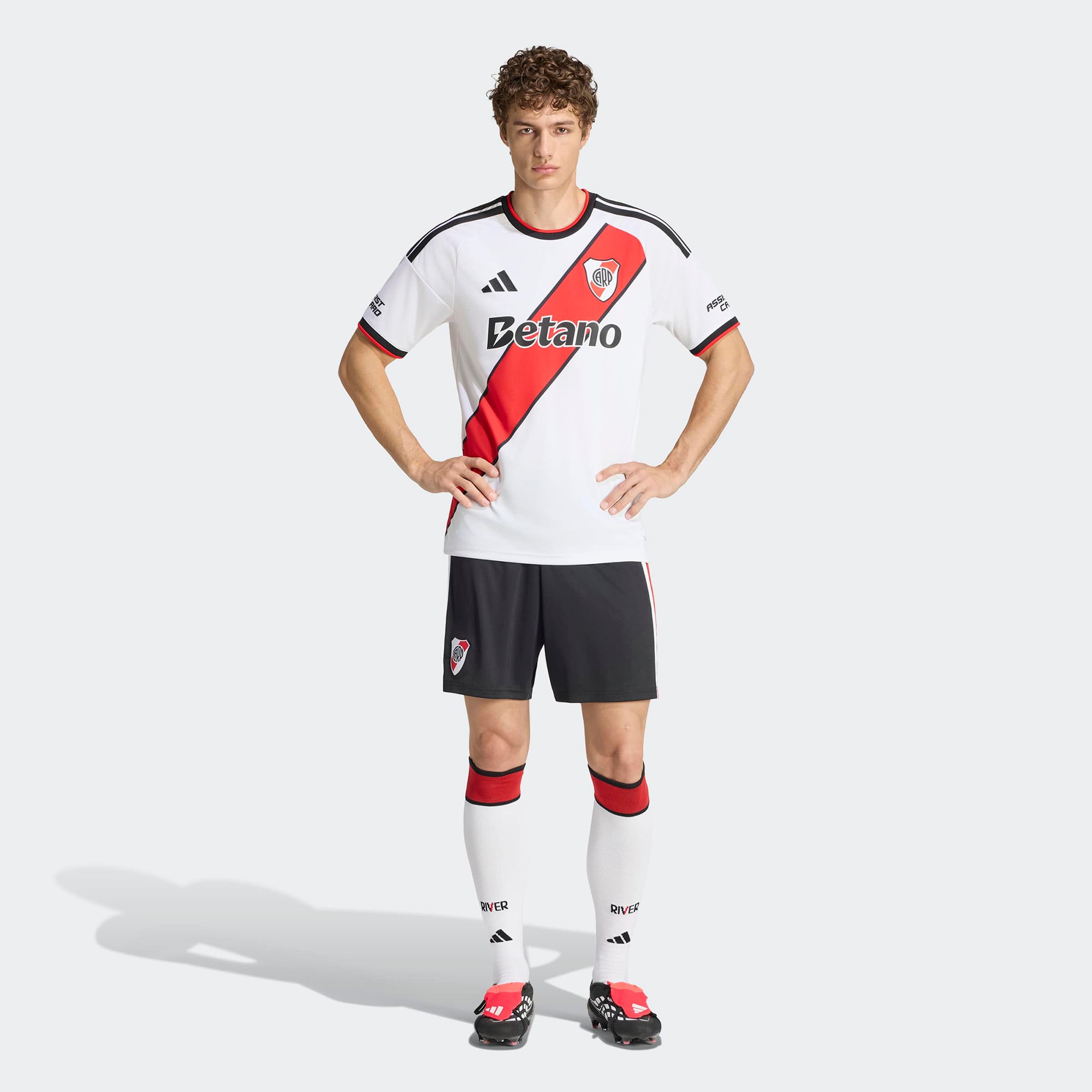 Men's adidas White Club Atlético River Plate 2026/27 Home Replica Jersey