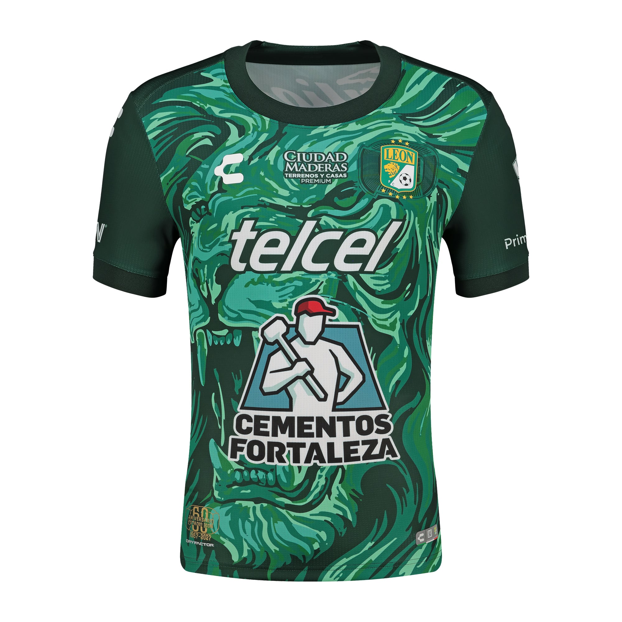 Men's Charly Green Club Leon 2026/27 Home Authentic Jersey