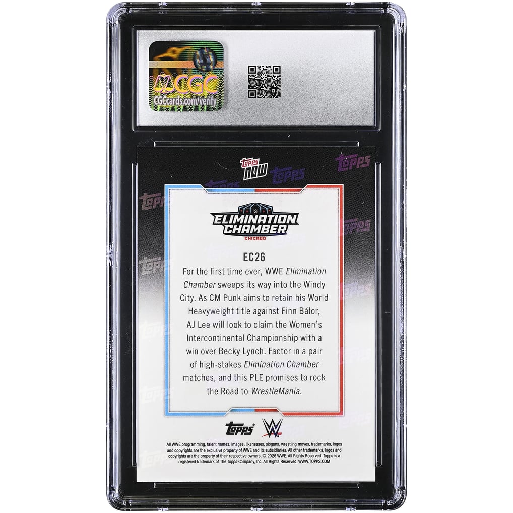 CM Punk & AJ Lee 2026 Topps Now WWE Elimination Chamber #EC26 CGC ...