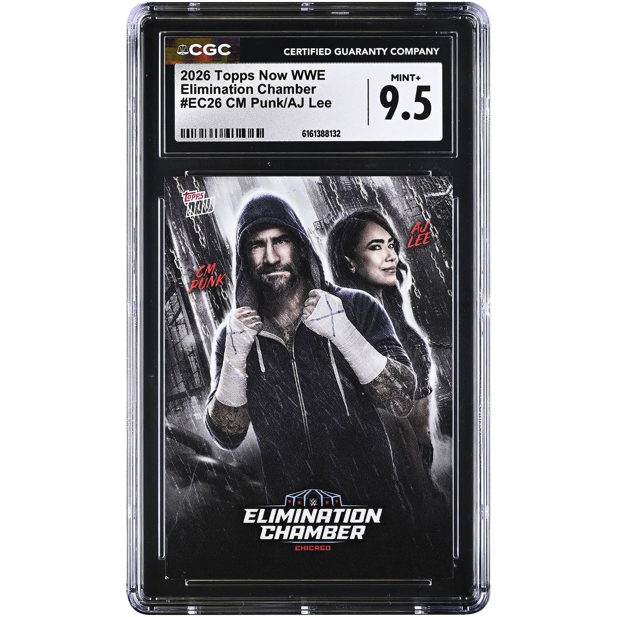 CM Punk & AJ Lee 2026 Topps Now WWE Elimination Chamber #EC26 CGC ...