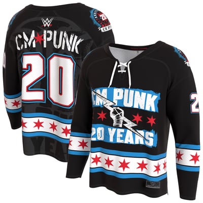 CM Punk ProSphere Youth 20 Years Hockey Fashion Jersey - Black
