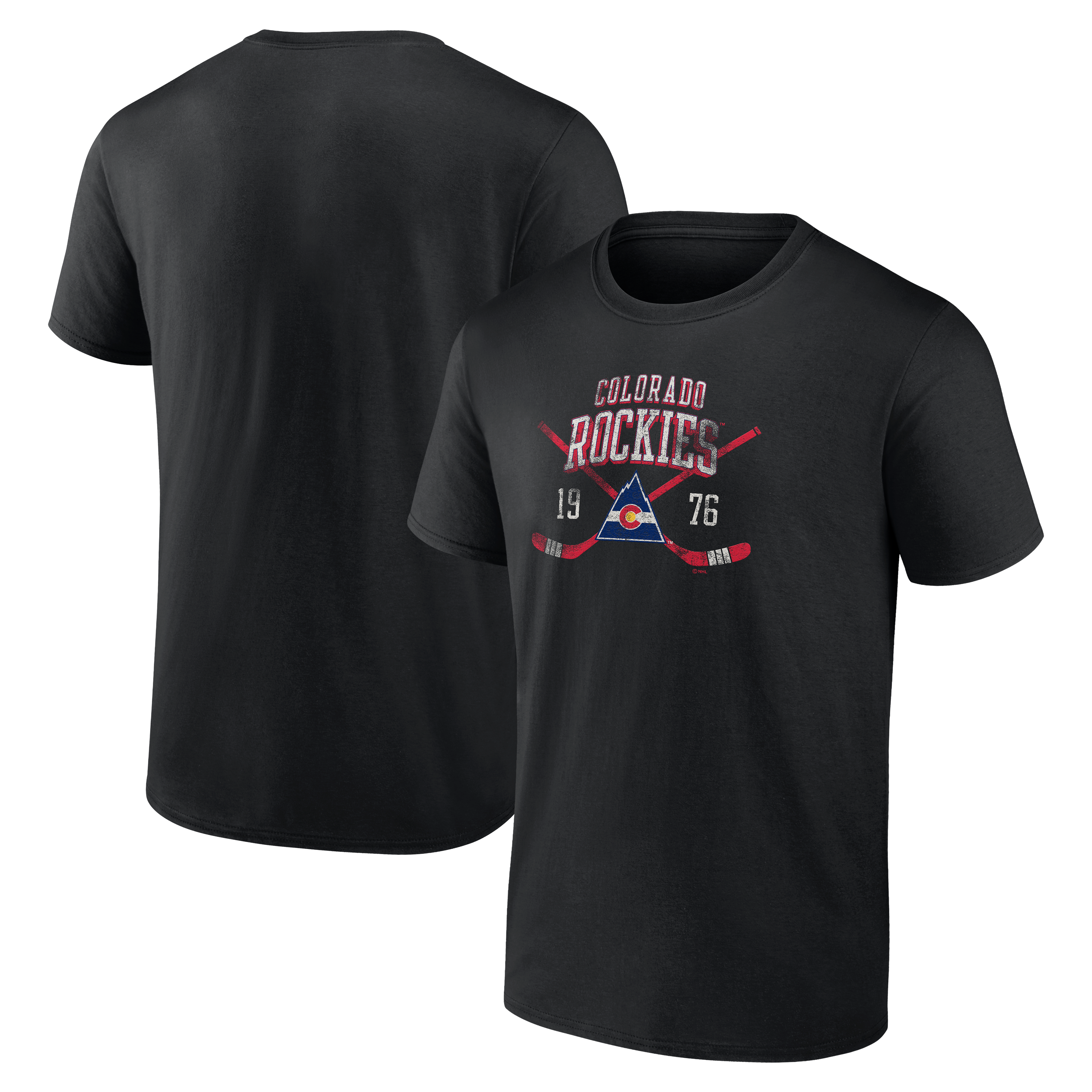 T-shirt homme noir à logo athlétique Colorado Rockies Line Shift