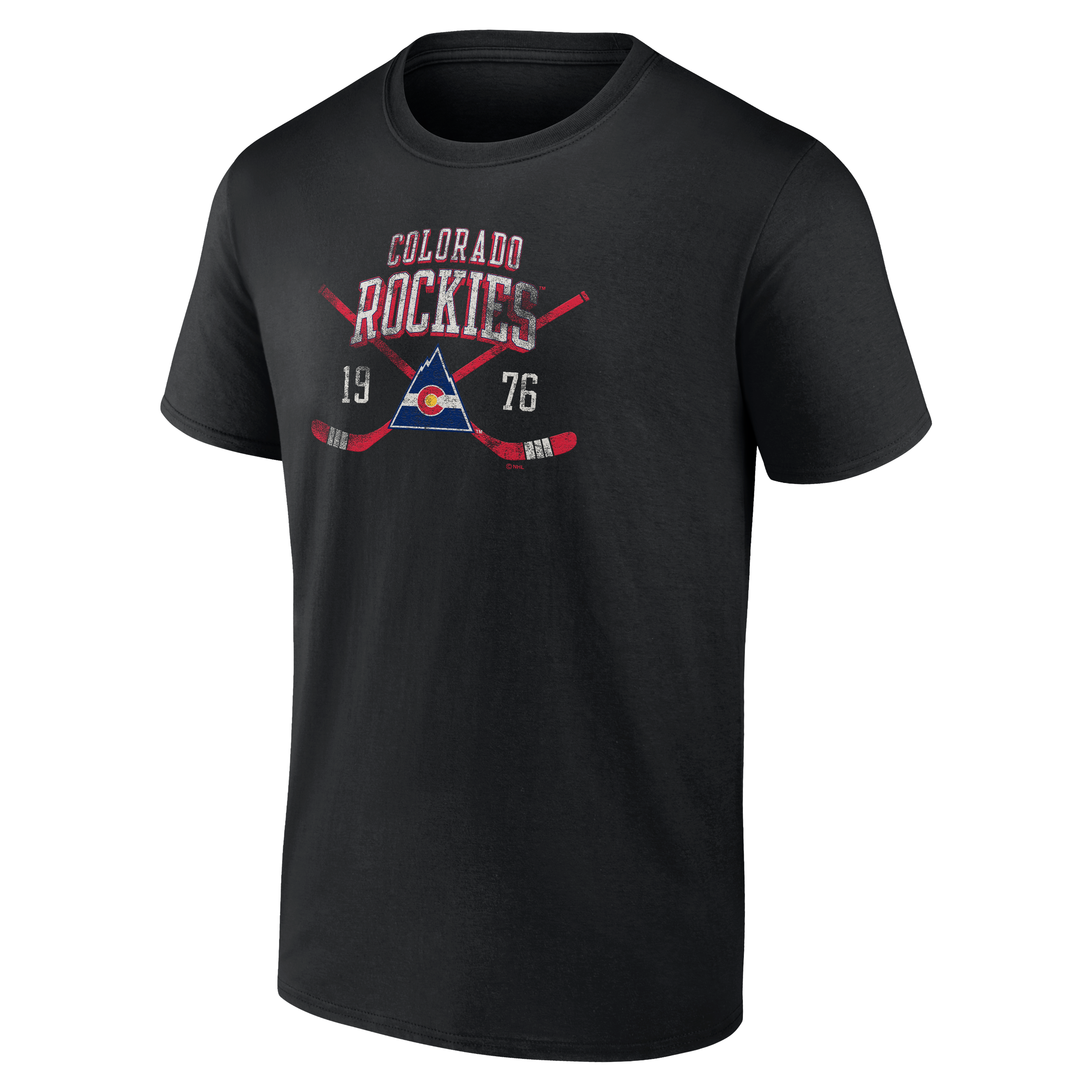T-shirt homme noir à logo athlétique Colorado Rockies Line Shift