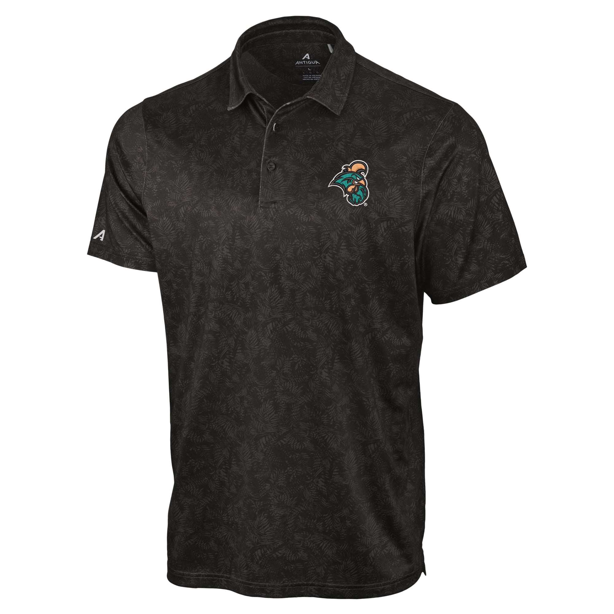 Polo pour homme Antigua Black Coastal Carolina Chanticleers Lush