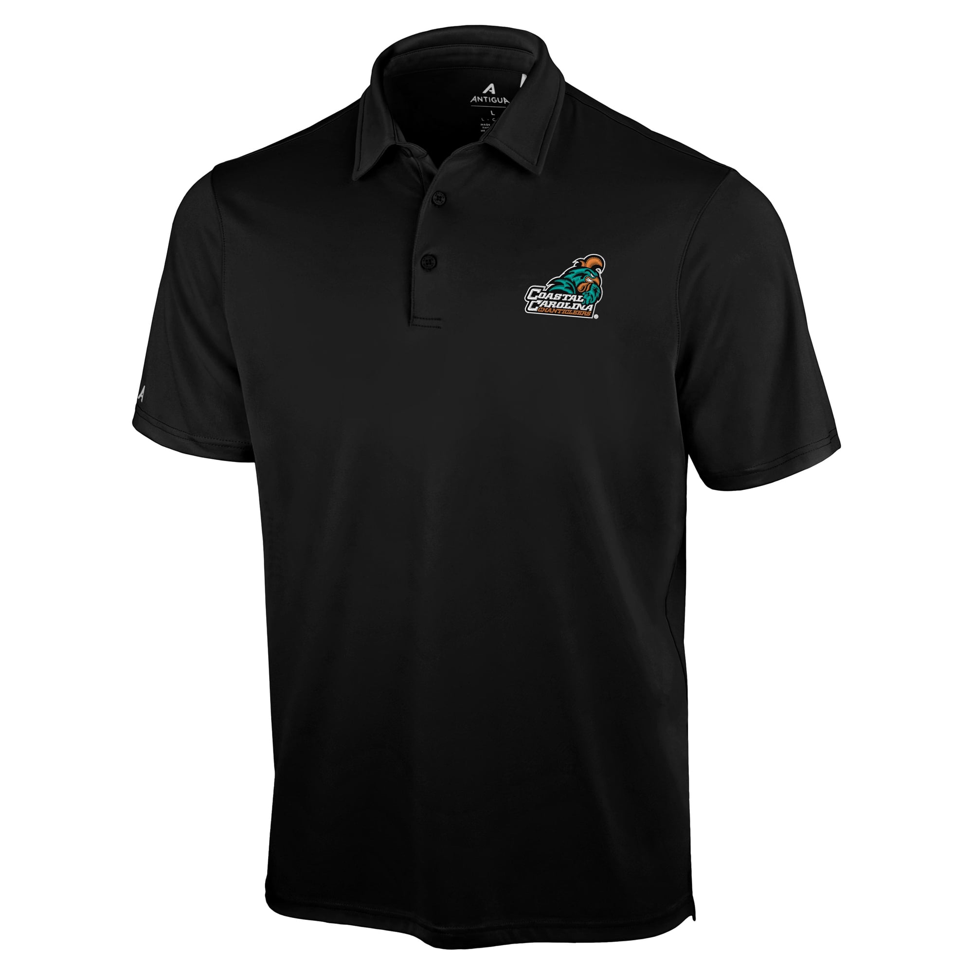 Polo noir uni Antigua Coastal Carolina Chanticleers pour homme
