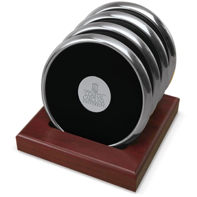 Coastal Carolina Chanticleers 4-Piece Coaster Set - Silver