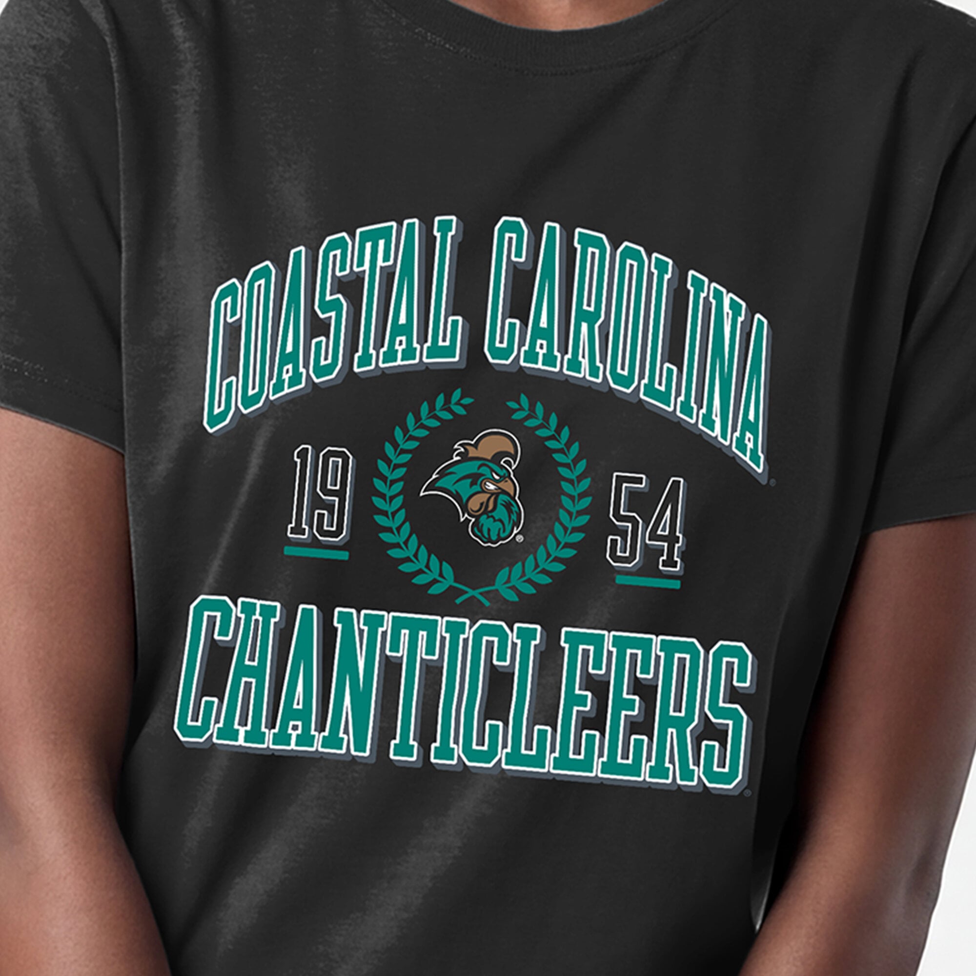 T-shirt noir Champion pour femmes, style de vie des Chanticleers la côte Caroline du Sud