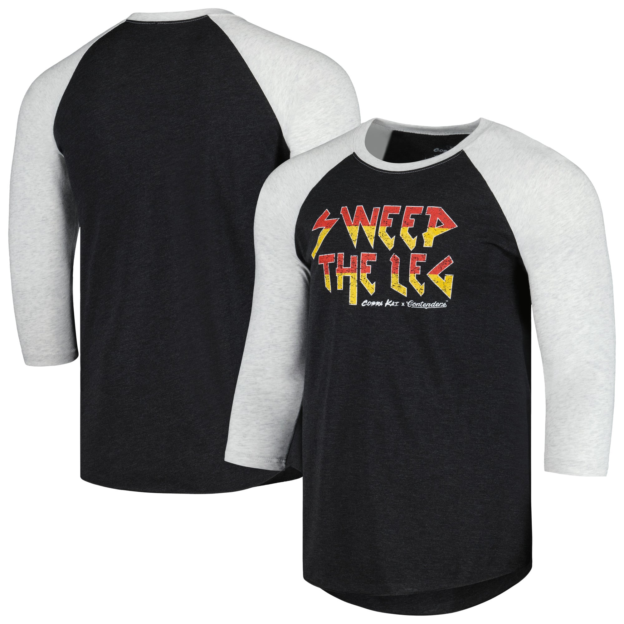 T-shirt Cobra Kai Manches Raglan Rétro - License Officielle, Coupe Classique, Message Frappant - 6