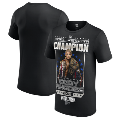 Cody Rhodes WrestleMania 42 Winner T-Shirt - Black