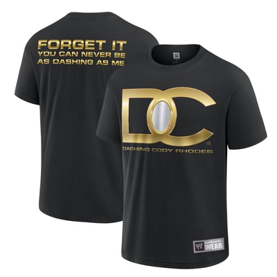 T-shirt rétro Cody Rhodes WWE Dashing Cody Rhodes - Noir