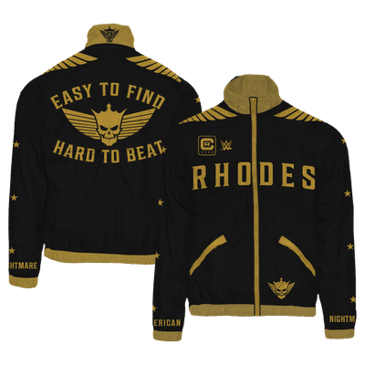 Cody Rhodes Easy To Find Hard To Beat Full-Zip Windbreaker Jacket - Black/Gold