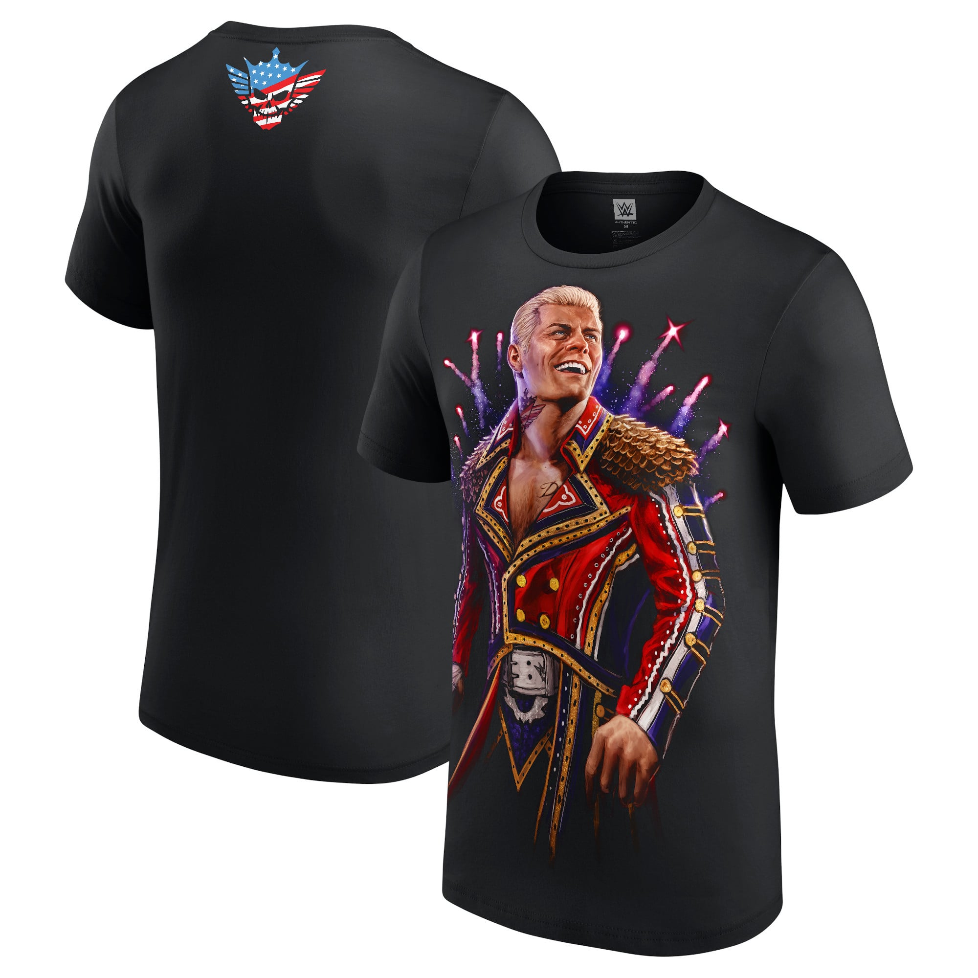 WWE Cody Rhodes Portrait T-Shirt - Black - Mens