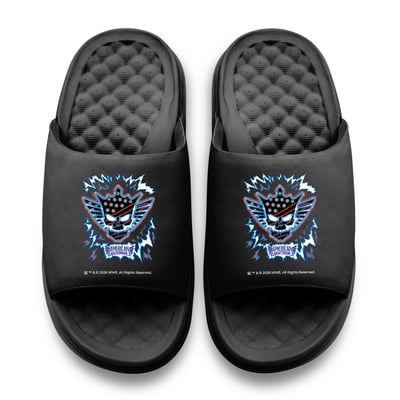 Cody Rhodes WWE ISlide Youth Electric Skull Motive Slide Sandals - Black