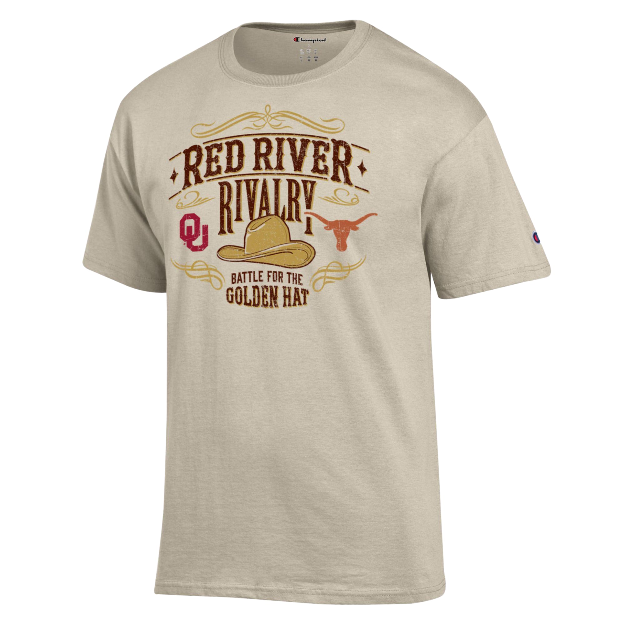 T-shirt champion Oatmeal 2026 Red River Rivalry pour le titre de masculin