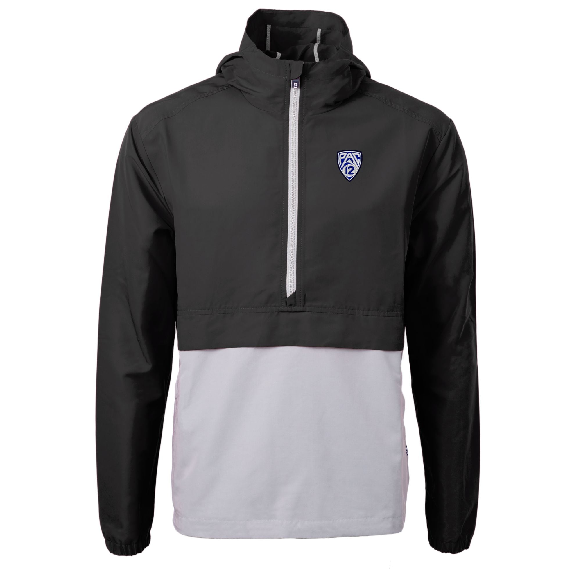 Anorak demi-zippé Charter Eco recyclé pour homme, noir, Cutter & Buck Pac-12 Gear