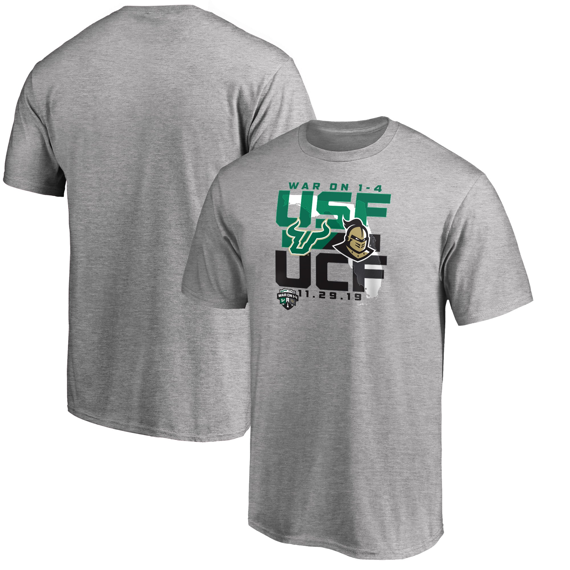 Men's Fanatics Heather Gray South Florida Bulls vs. UCF Knights