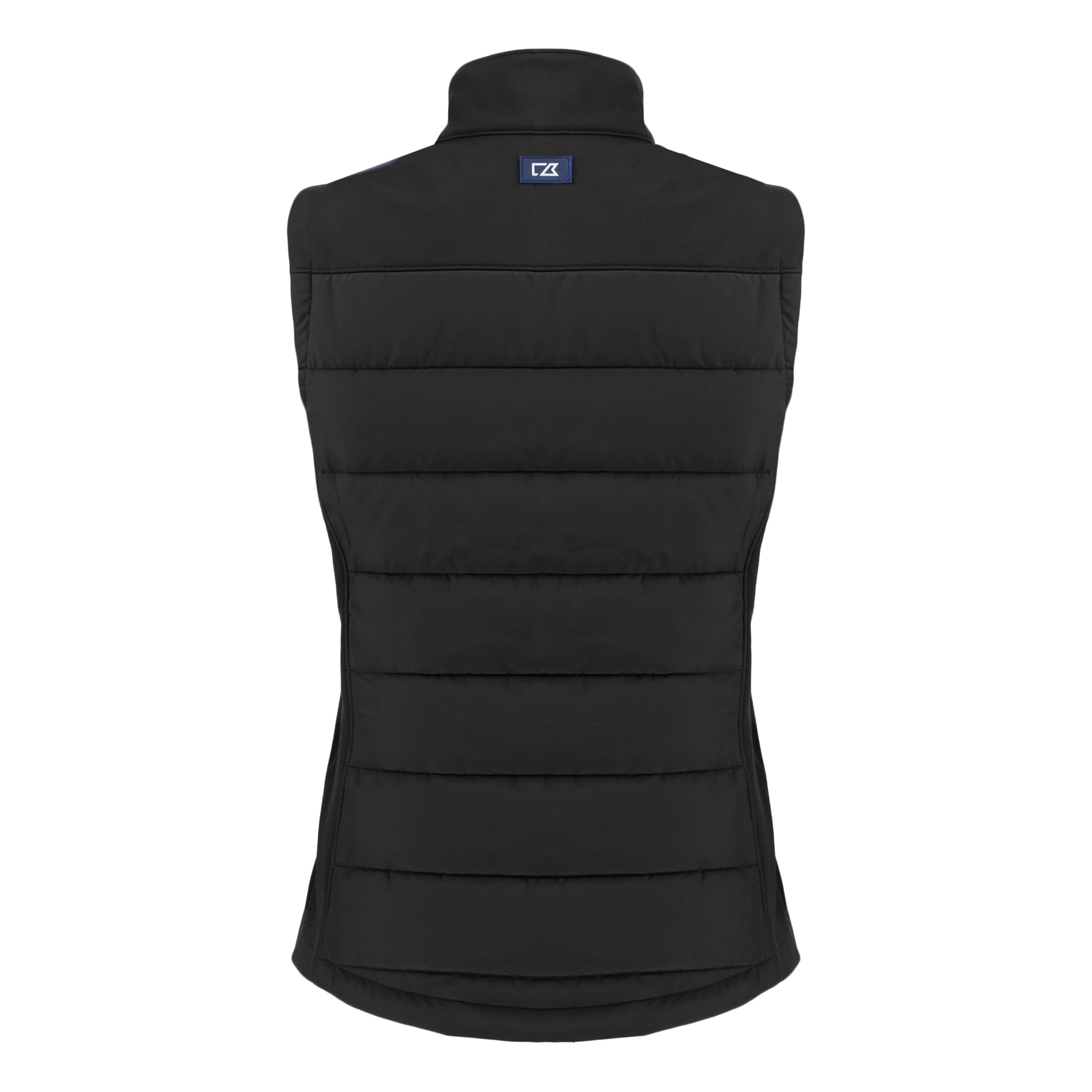 Women's Cutter & Buck  Black Pac-12 Gear Evoke Hybrid Eco Softshell Recycled Full-Zip Vest