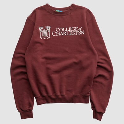 College of Charleston Champion 2010s Pullover Sweatshirt - Maroon - XXS by Fanatics Real Vintage